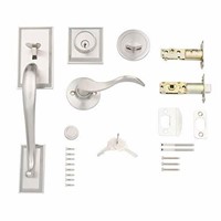 Open Box  Modern Door Handle and Deadbolt Lock Set