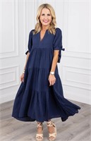 New XL Blue Flowy Dress