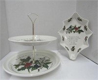 Portmeirion Holly & Ivy 2-Tier Cake Stand
