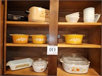 Vintage casserole lot - Pyrex, Anchor Hocking, ...