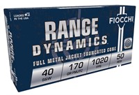 Fiocchi 40SWA Range Dynamics Pistol 40 SW 170 gr F