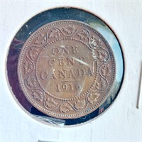 1916 - Canadian 1 Cent Coin