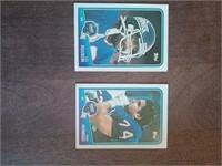 Vintage lot of two football cards