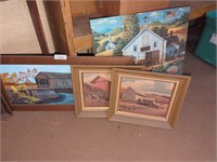 Covered Bridge painting & other pictures