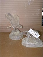 Crystal Eagle statue (7.5"T), and Bear shaped