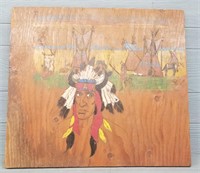 Wood Painting of Indian