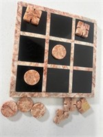 Marble Tic-Tac-Toe Board with Marble Pie