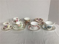 Seven Cup and Saucer Sets