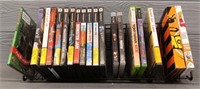 (26) Games & Movies W/ Disc Rack