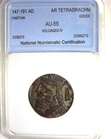 147-191 AD Greek NNC AU55 AR Tetradrachm