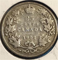 1902-H 25 Cents Silver Canada