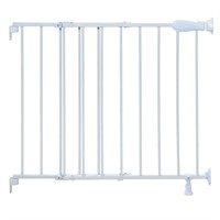 30 in. Top Stairs White Secure Metal Gate