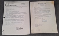Signed letters - George McGovern, 1975 & 1981.