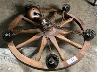 Wagon Wheel Chandelier Fixture.