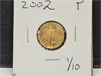 2002 US 1/10 oz. Gold $5 Coin