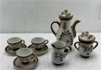 9in - Floral porcelain coffee set