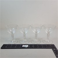 Set of 4 Crystal Champaign Glasses