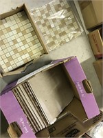 Box of Ceramic Tile and Glass Tiles