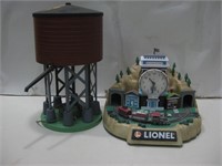 American Flyer Water Tank & Lionel Clock  See Info