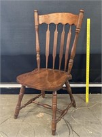 Sturdy High-Back Oak Chair