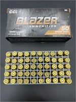 Blazer 9mm ammo ammunition 50 brass case