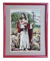 Stunning Needlepoint of Jesus