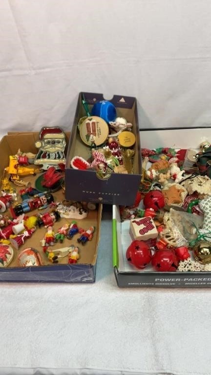 Large lot of Christmas ornaments