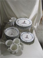 5 pc place setting Lighthouse dishes