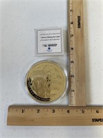 2013 Liberty Coin24k layered 110grams