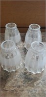4 scalloped frosted glass 5 in light Globes
