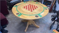 Solid Wood Folding Swivel Leaf Poker Table 42" Dia