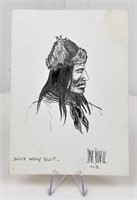 Dave Powell Native American Pencil Sketch