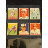 (6) 1933 Goudey Baseball Cards