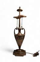 Urn-Shaped Table Lamp w/ Bronzelike Finish.
