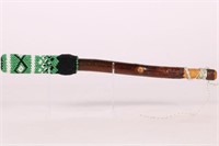 13" Green Vintage Native American Jigging Stick