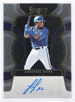 LUISANGEL ACUNA AUTO BASEBALL CARD