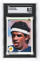 GRADED DEION SANDERS BASEBALL CARD