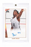 ZAIRE WADE AUTO BASKETBALL CARD