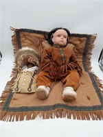 Ashton Drake Galleries Sleeping Bear & Indian Doll