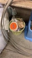 Basket of clothes pins and moving sliders