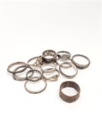 Assorted Silver Plus One Copper Ring