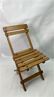 Small wooden folding chair