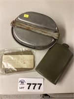 WWI 1915 FRENCH MIRROR - MESS KIT- UNUSUAL CANTEEN