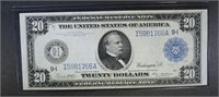 1914 $20 FEDERAL RESERVE NOTE