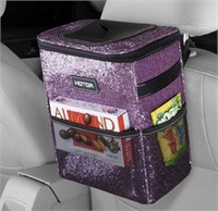 Sparkly Purple Trash/Storage Bin for Cars
