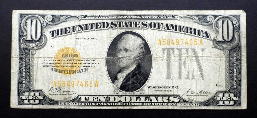 1928 $10 GOLD CERTIFICATE