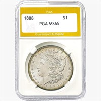 1888 Morgan Silver Dollar PGA MS65