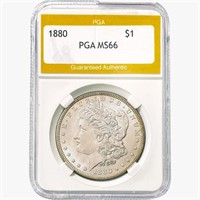 1880 Morgan Silver Dollar PGA MS66