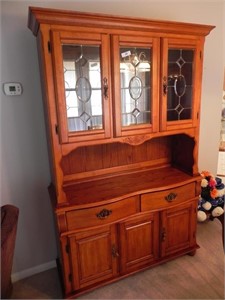 China Hutch with Beveled Glass