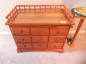 Nice 3 Drawer Table (possible Tom Blue) with Cut